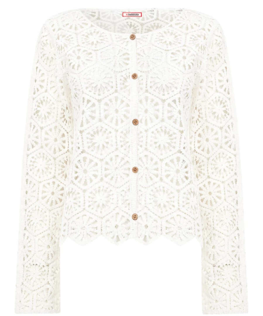 "Joe Browns Women's White Sweet And Simple Crochet Cardigan"