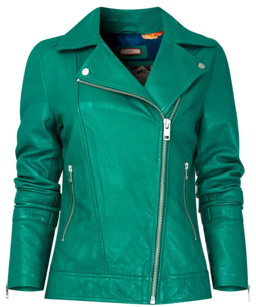 Joe Browns Women's Damson Green With Envy Leather Jacket
