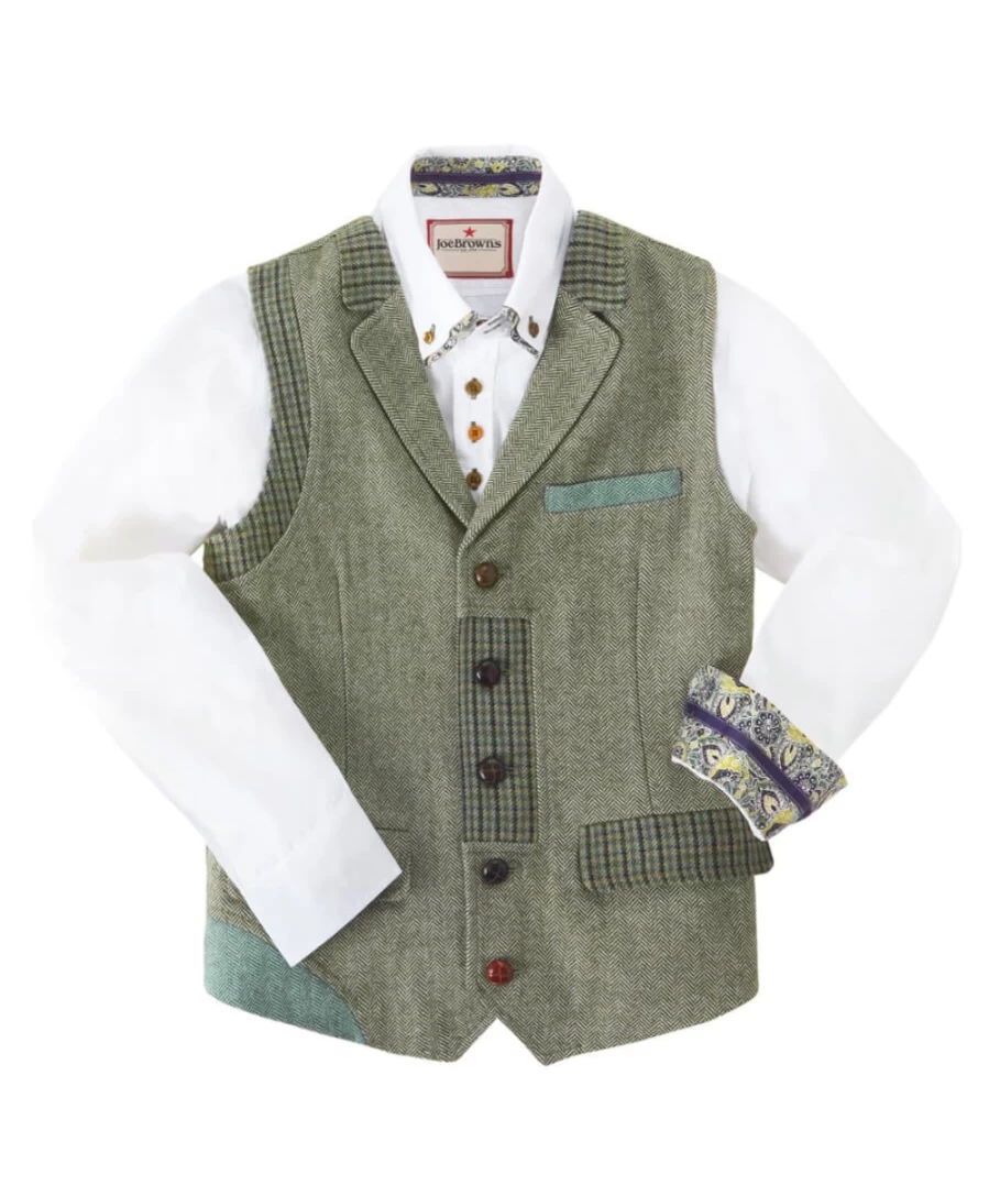 Joe Browns Men's Green Waistcoat - Perfect Fit & Stylish Design