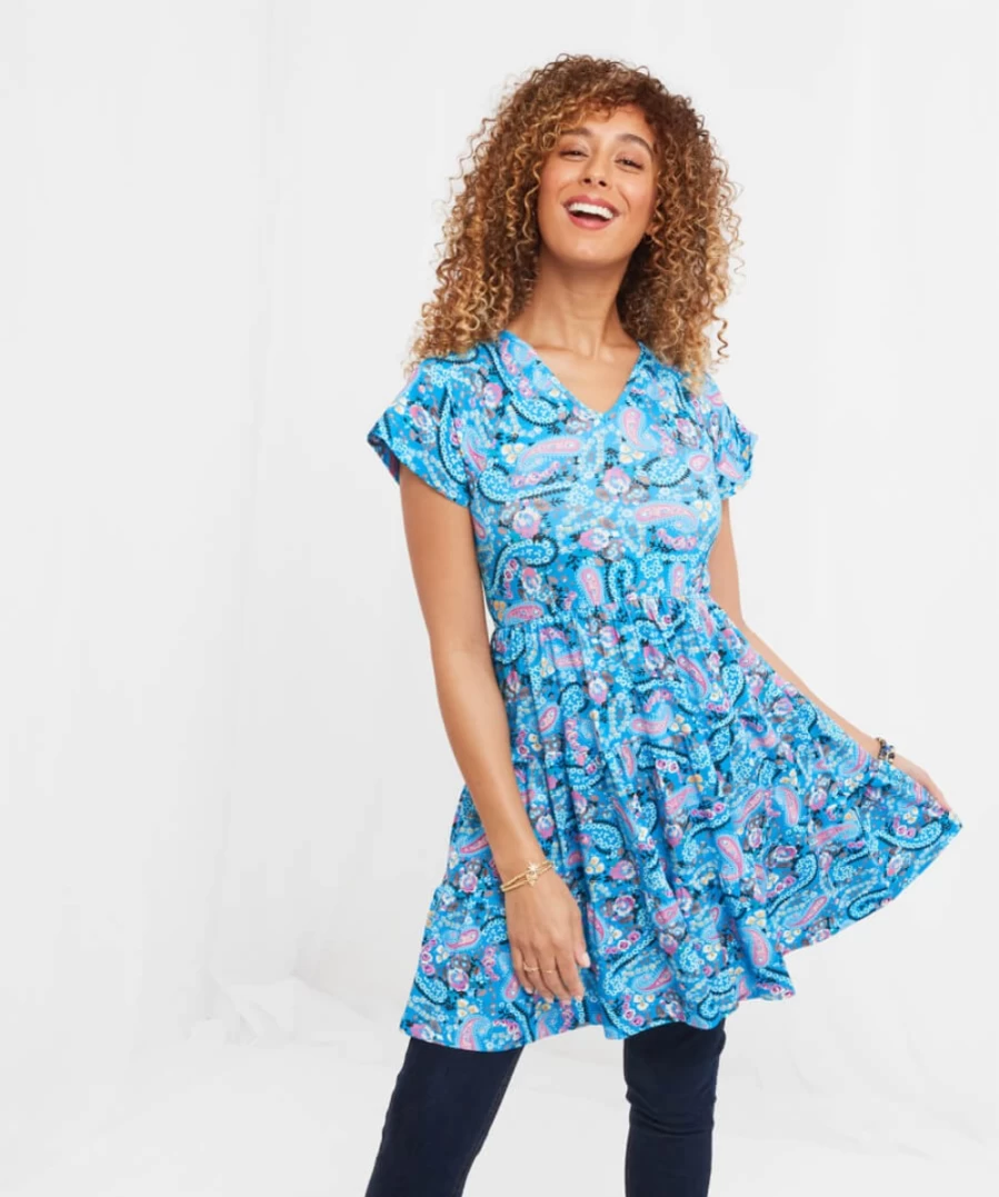 "Joe Browns Women's Blue Perfect Paisley Tunic Top"