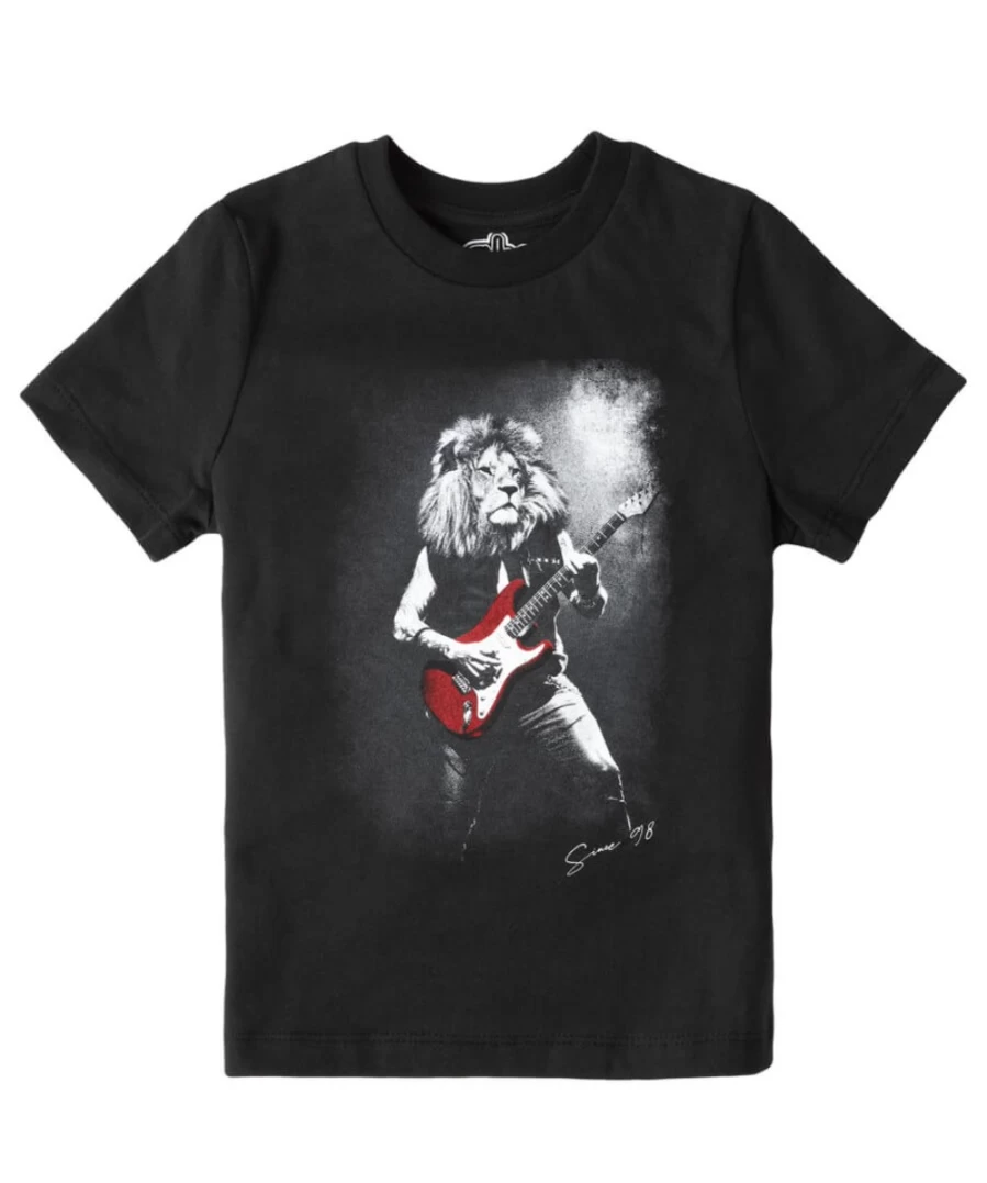 Joe Browns Kids Black Rocking Lion Graphic T-Shirt