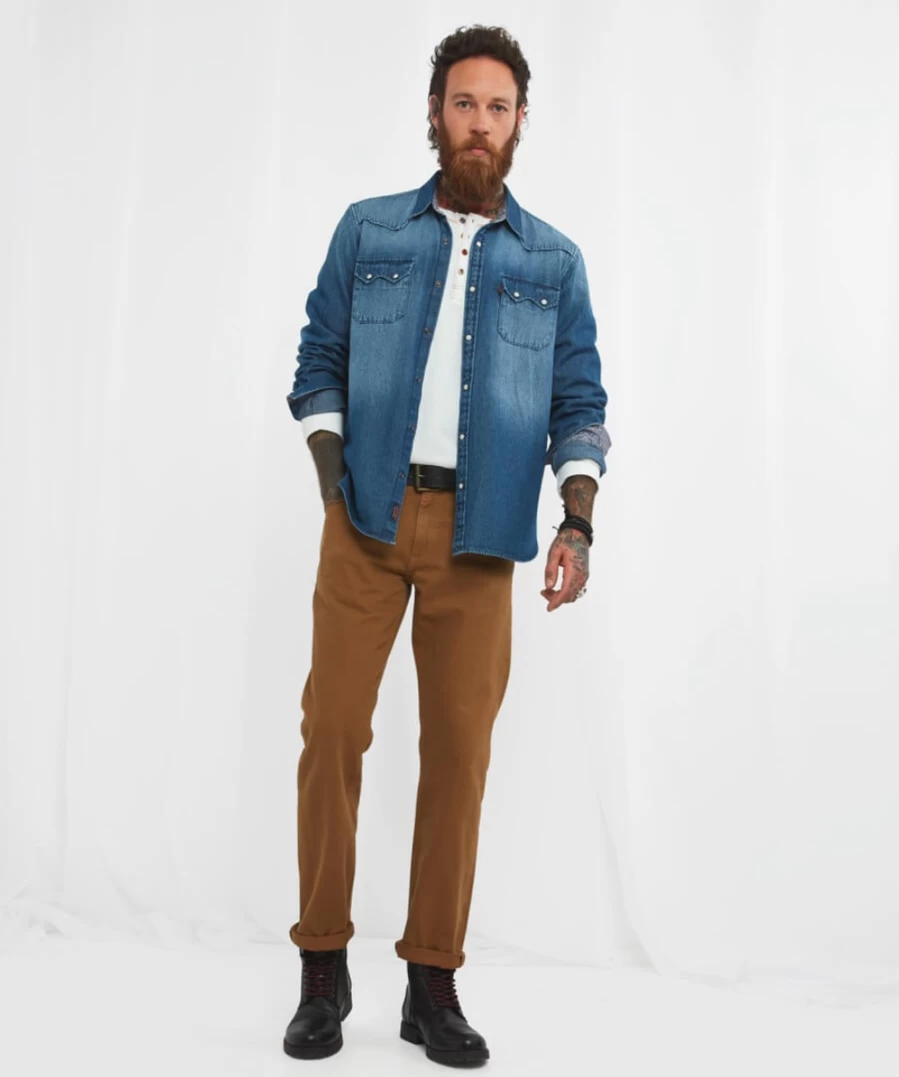Joe Browns Men's Dark Tobacco On Track Jeans - Slim Fit Denim Pants for Men
