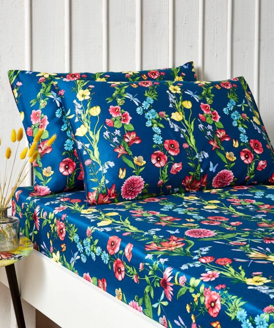 Joe Browns Floral Stripe Printed Bedding Set - Multi Color Striking Design