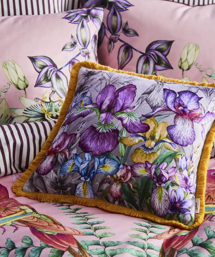 Joe Browns Striking Iris Multi-Color Reversible Cushion Cover