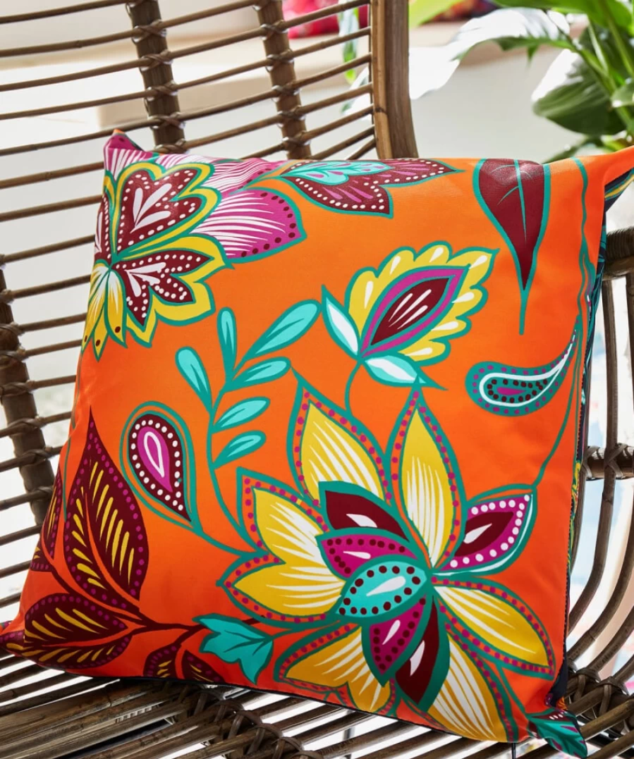 Joe Browns Reversible Floral Outdoor Cushion - Multi-Color Design for Patio & Garden