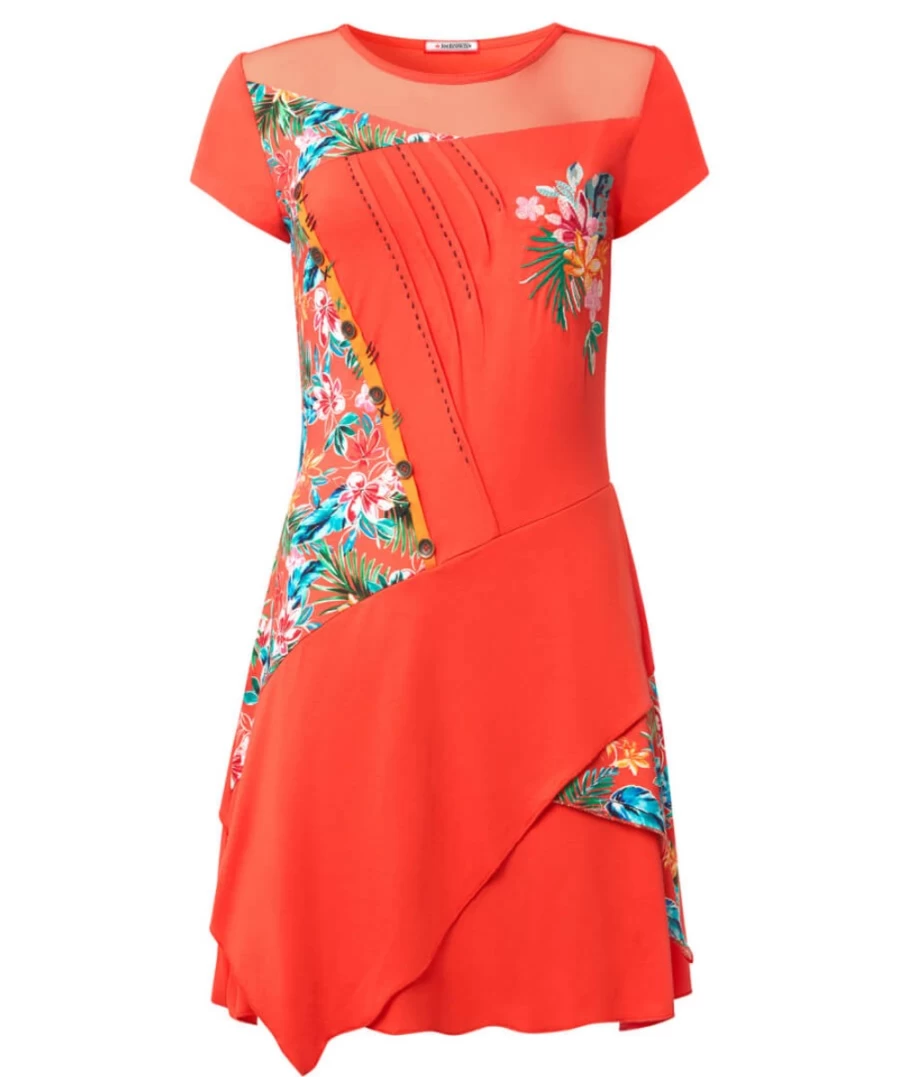 "Joe Browns Women's Orange Floral Tunic - Joyful Summer Blouse"