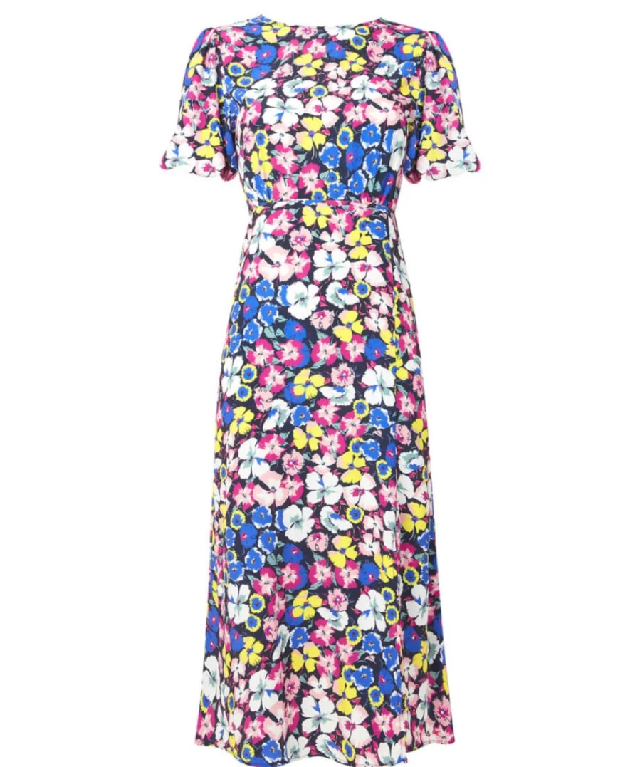 Joe Browns Women's Perfect Pansy Multi Color Midi Dress