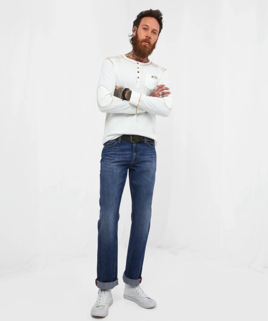Joe Browns Men's Mid Blue Stylish Straight Leg Jeans for a Modern Fit