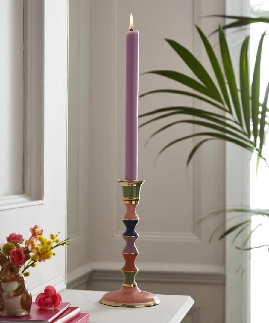 Joe Browns Rainbow Multi-Colored Candlestick Holder - Decorative Doris Design