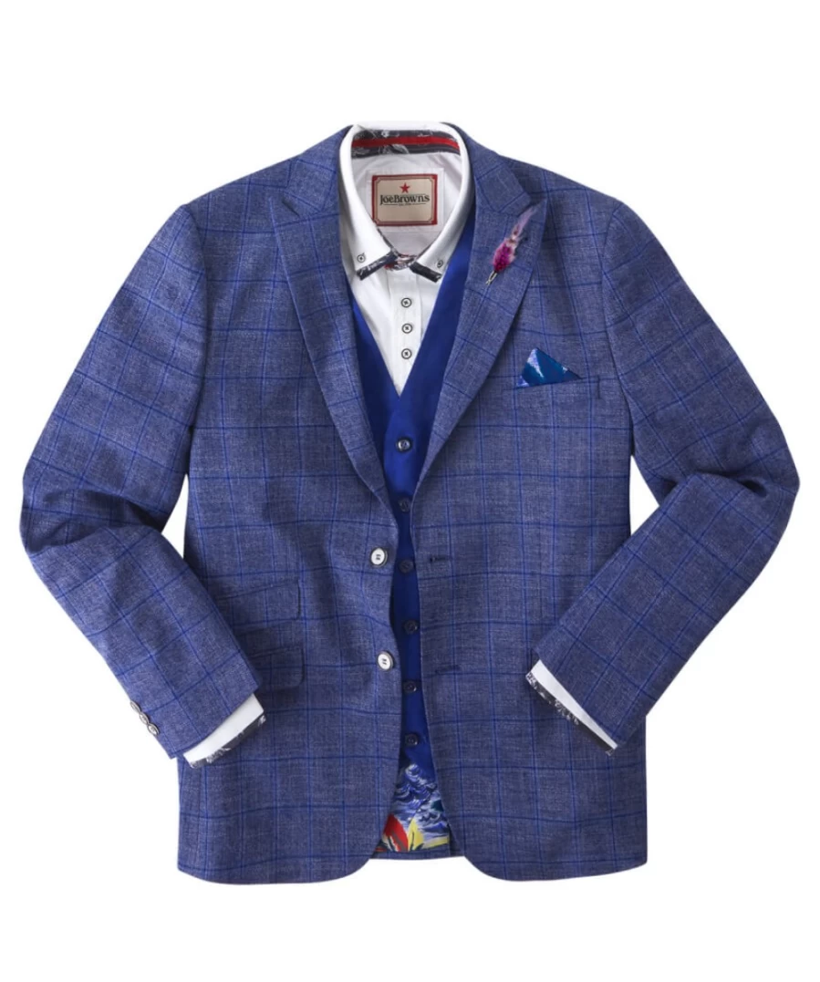 Joe Browns Men's Blue Good Times Blazer - Stylish Casual Formal Jacket