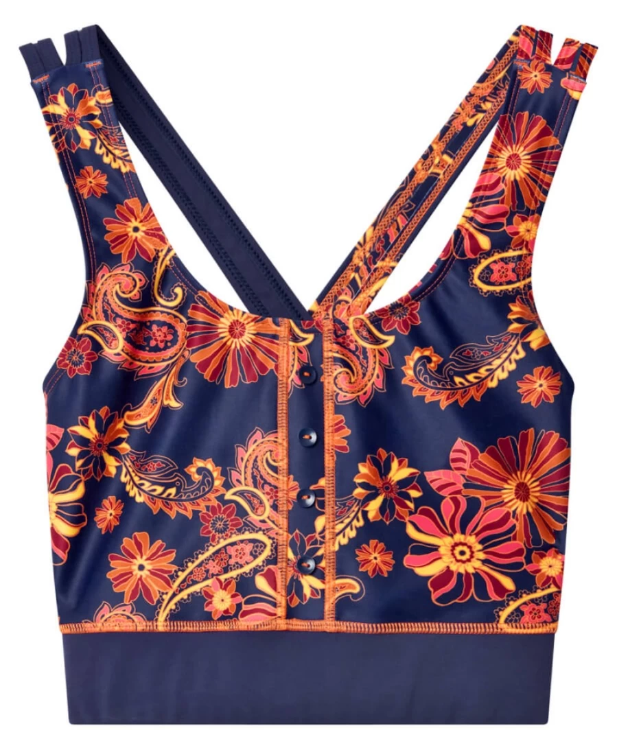 Joe Browns Women's Blue Floral Print Yoga Top - Stylish & Comfortable Workout Tee
