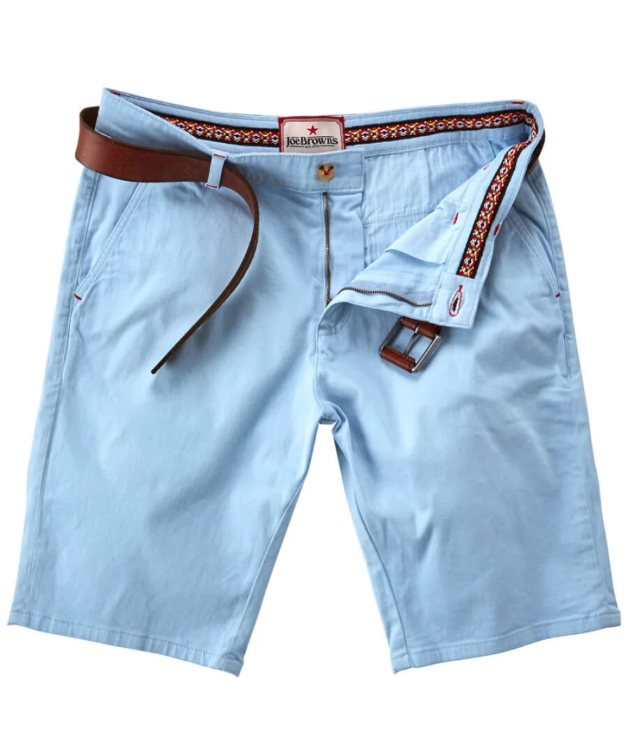 Joe Browns Men's Pale Blue Summer Shorts - Lightweight Casual Comfort