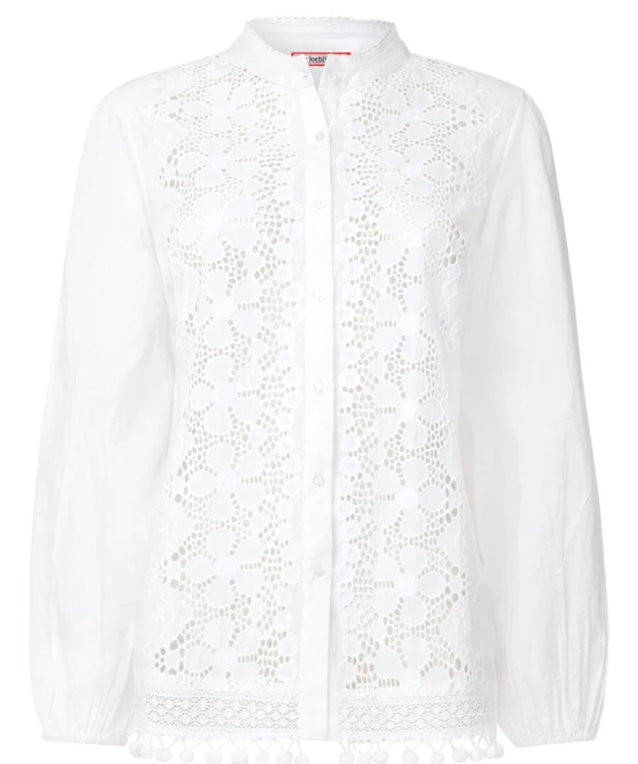 Joe Browns Women's White Ibiza Days Blouse - Boho Chic Summer Top