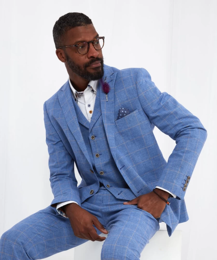 Joe Browns Men's Blue Check Blazer - Stylish Sensational Fit for Modern Gentlemen