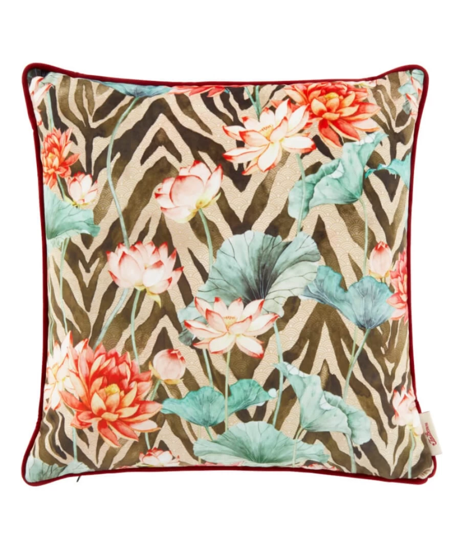 Joe Browns Reversible Lavish Leopard Floral Cushion Cover - Multi Color Home Decor