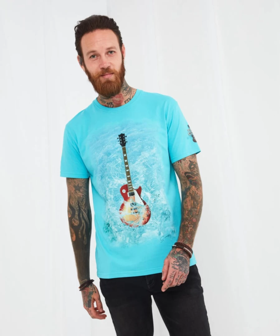 Joe Browns Men's Blue Sound Waves Graphic T-Shirt