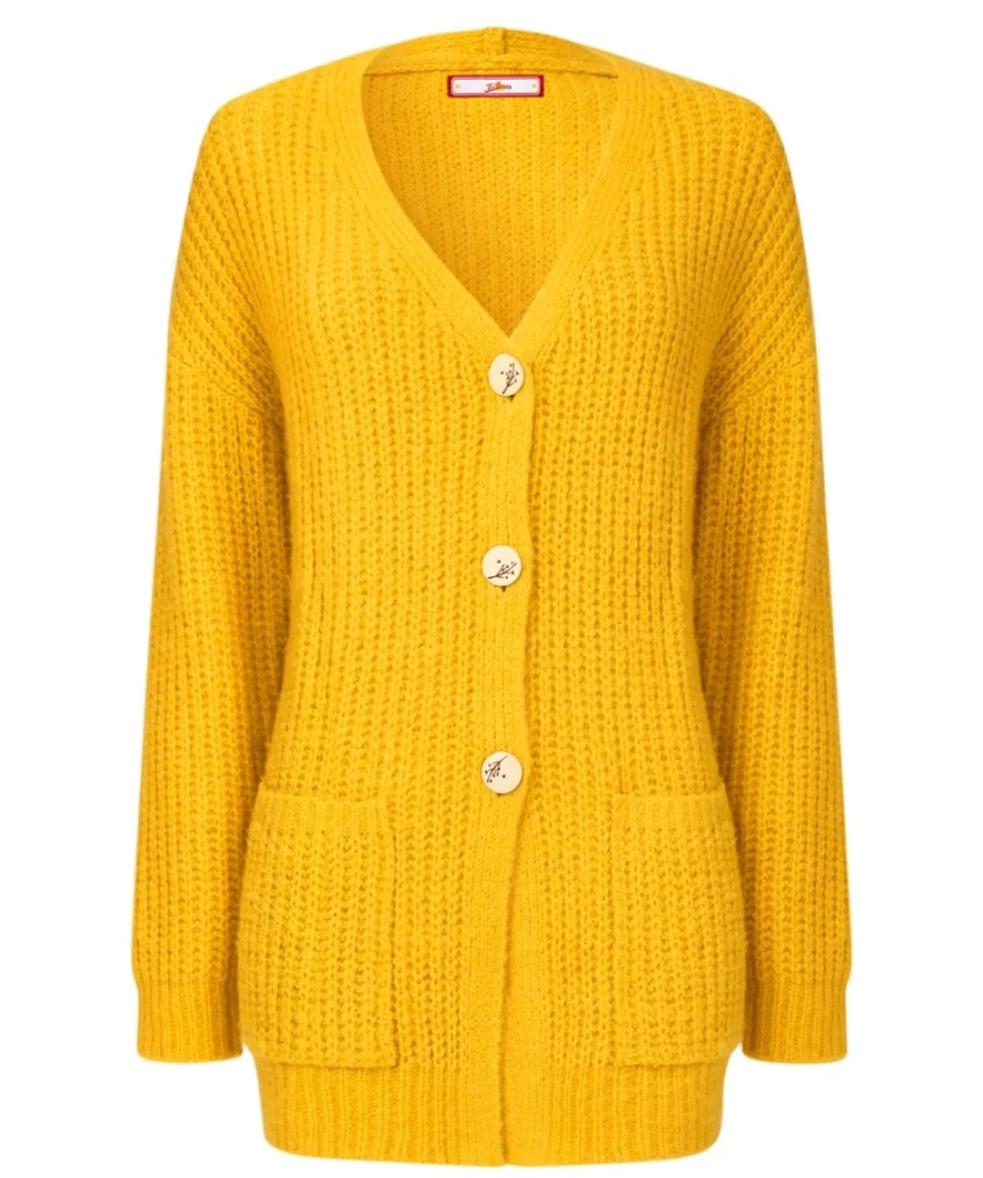 "Joe Browns Women's Ochre Cool Cosy Knit Cardigan"