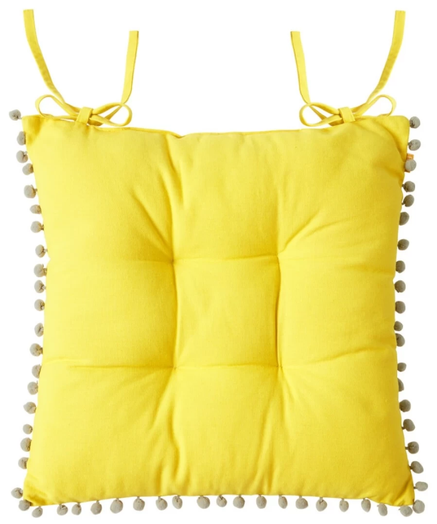 Joe Browns Yellow Garden Cushion Seat Pads - Set of 2 Outdoor Comfort Cushions