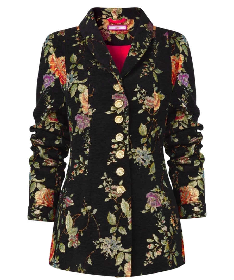 Joe Browns Women's Black Floral Stand Out From The Crowd Jacket