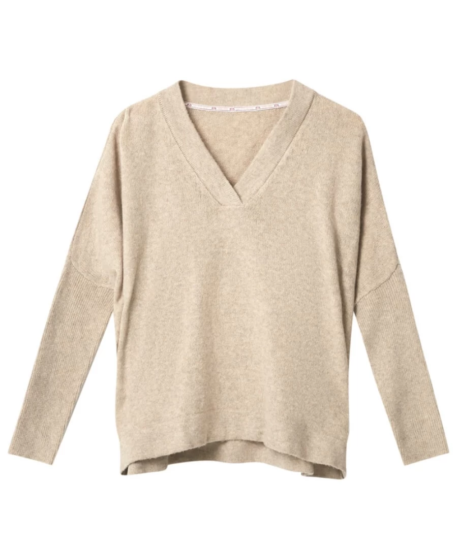 Joe Browns Women's Oatmeal Super Soft Jumper - Sloe Joes Cozy Knit Sweater