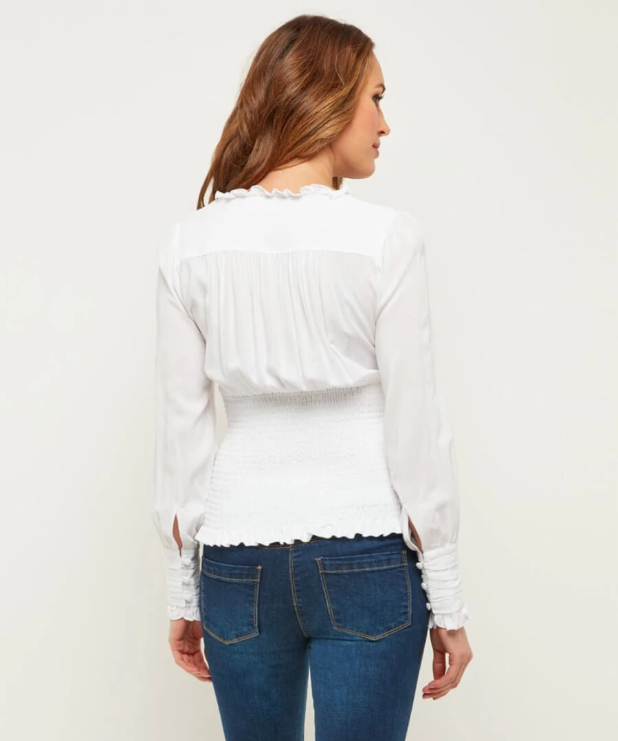 Joe Browns Women's White Vintage Style Blouse - Simon's Inspired Elegant Top