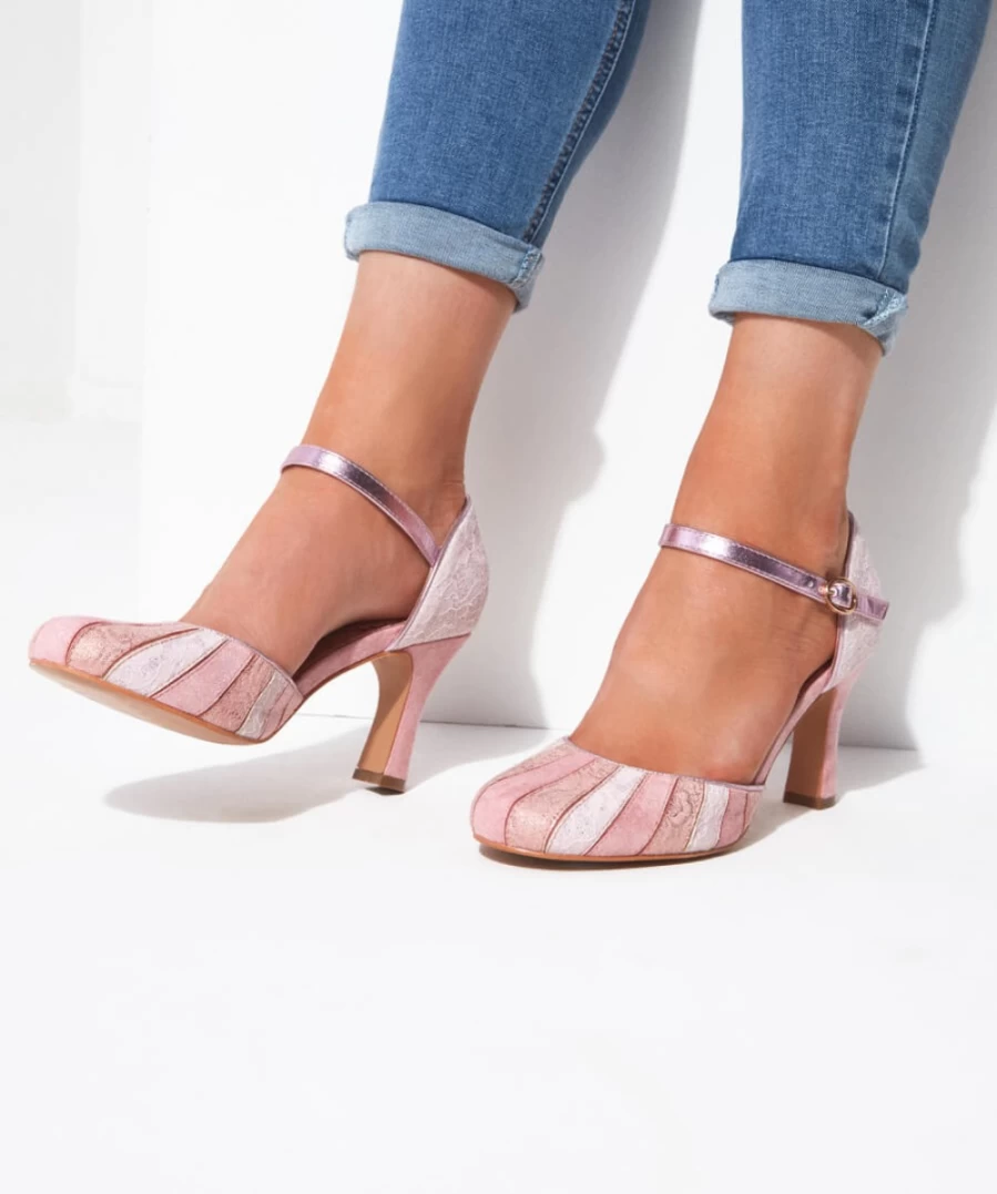 Joe Browns Women's Pink Occasion Shoes - Elegant Art-Inspired Footwear