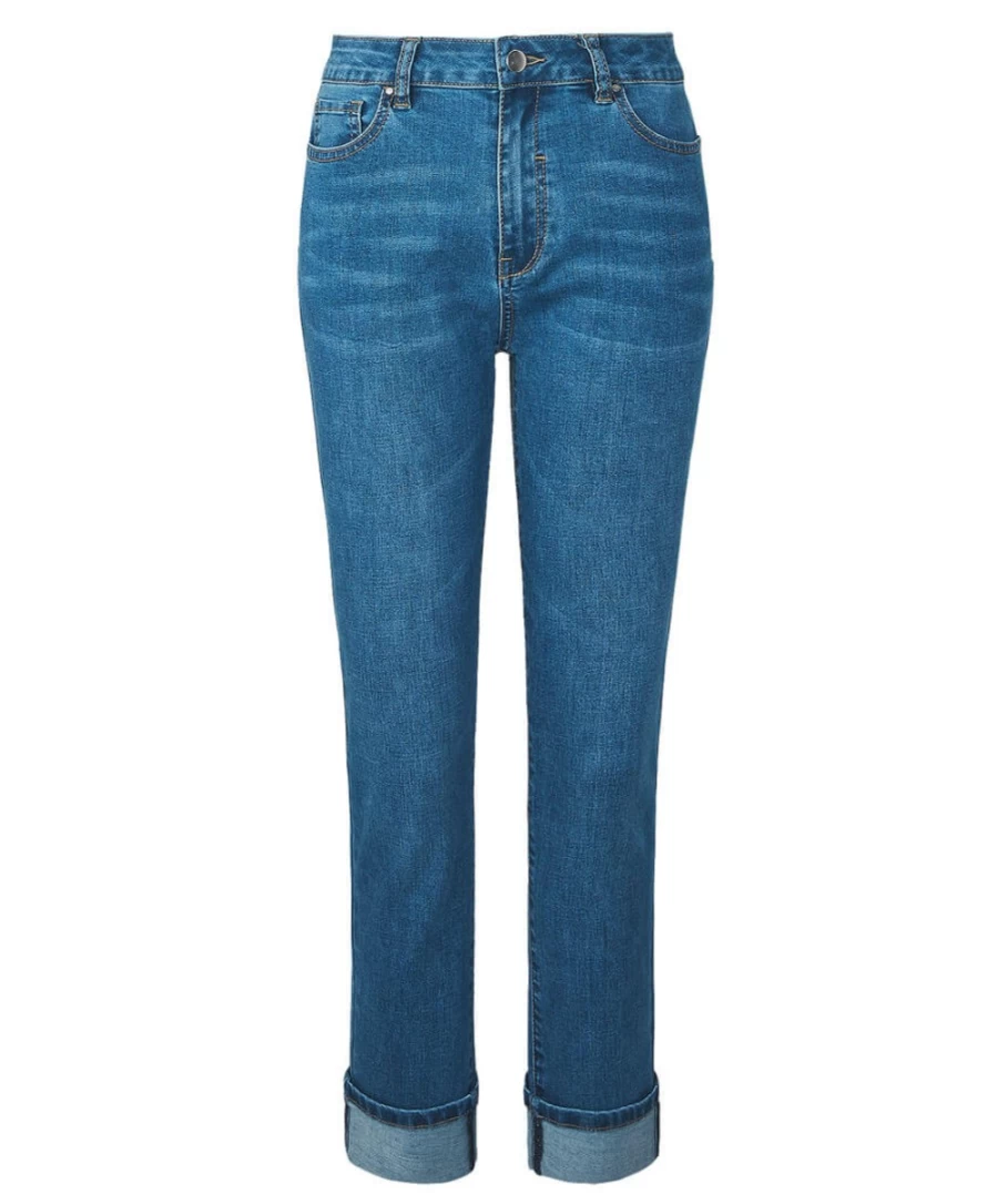Joe Browns Women's Indigo Turn Up Jeans - Stylish High-Waisted Denim for Everyday Wear