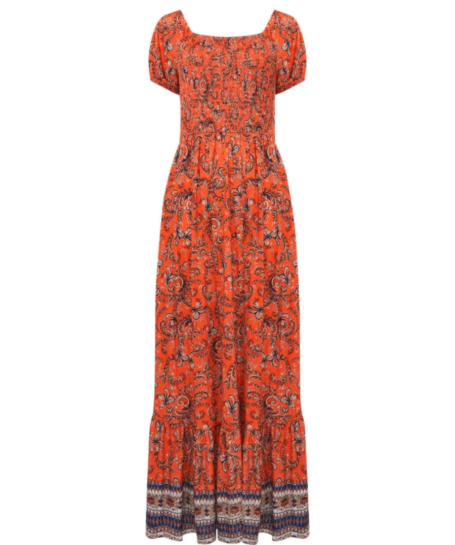 Joe Browns Women's Ellie Shirred Jersey Dress in Multi Color - Comfortable & Stylish Floral Print Summer Dress