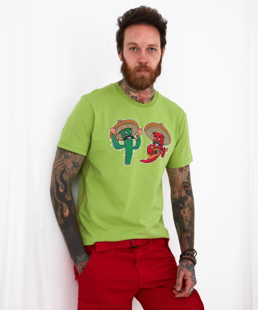Joe Browns Men's Green Fun Times Graphic Tee - Casual Comfort Cotton T-Shirt