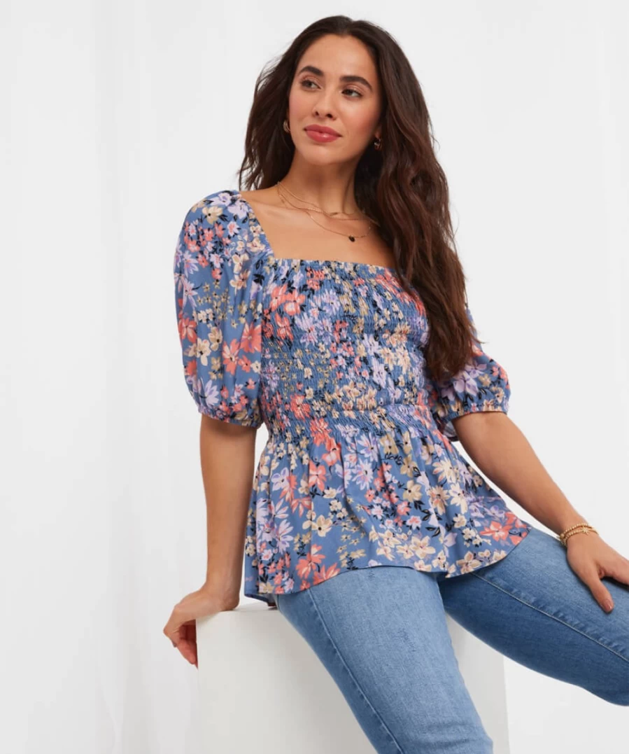 "Joe Browns Women's Pretty As A Picture Top in Multi Color - Stylish Floral Print Blouse"