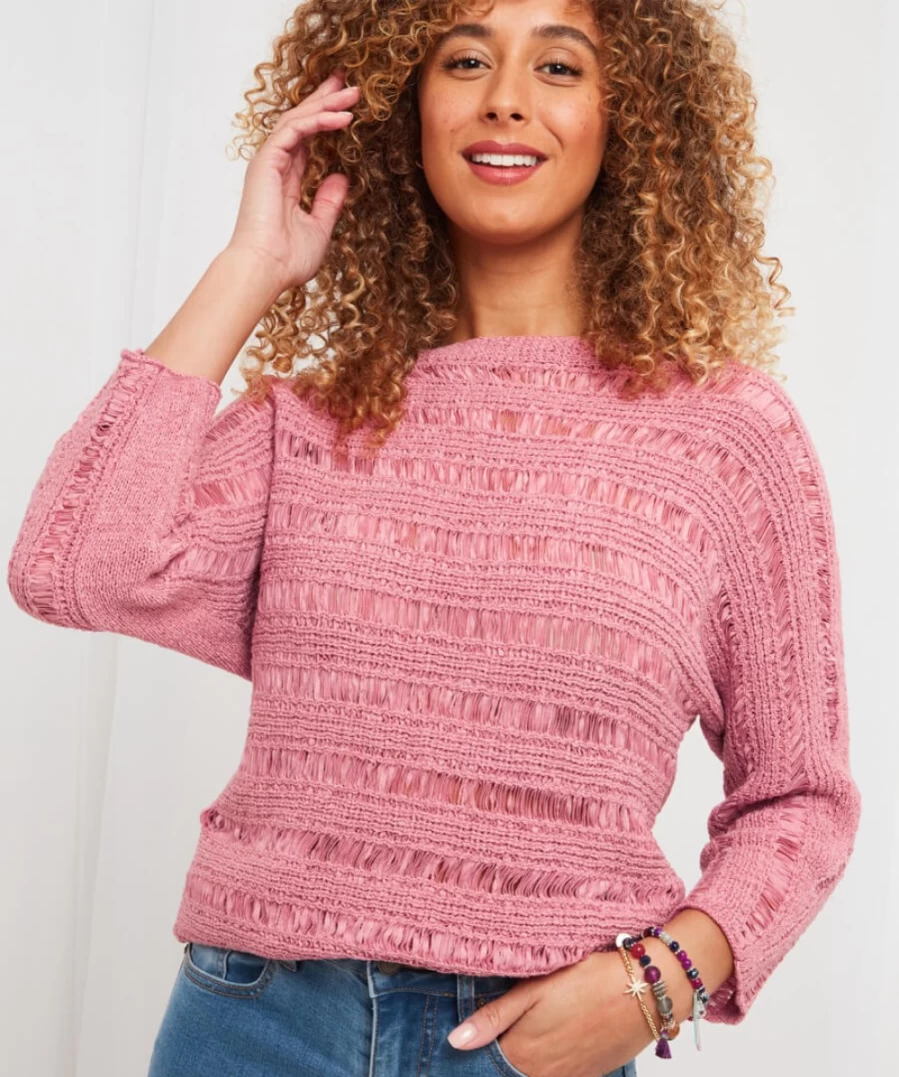 "Joe Browns Women's Pink Ultimate Summer Knitted Top"