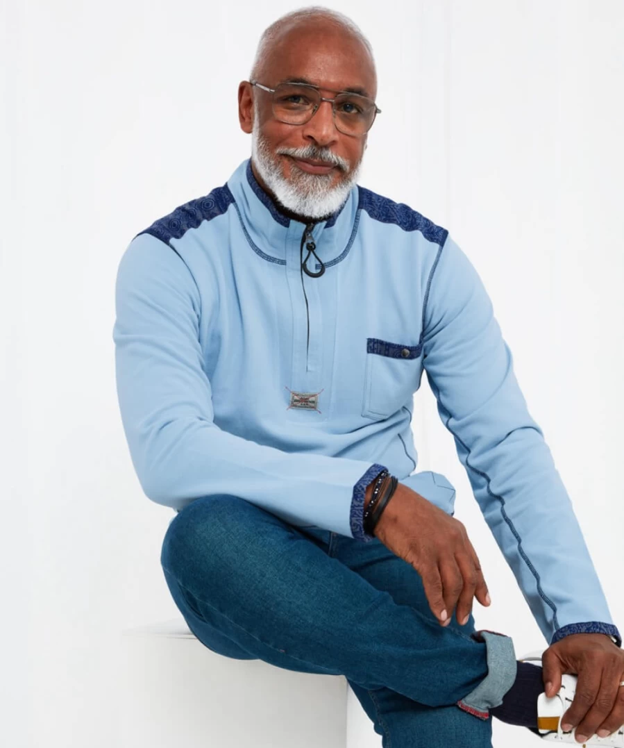 "Joe Browns Men's Blue Weekend Funnel - Stylish Casual Wear"