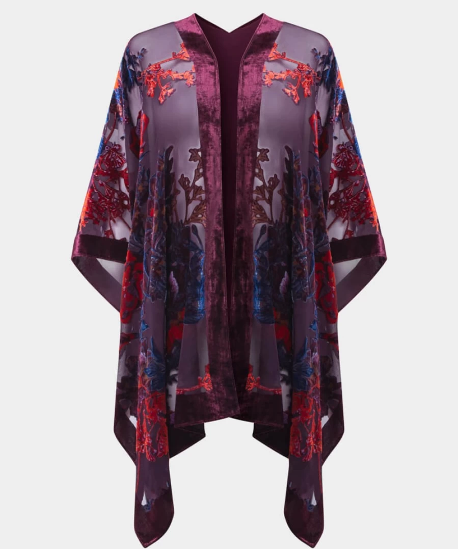 "Joe Browns Women's Mid-Summer Nights Kimono in Multi-Color – Boho Floral Printed Cover-Up"