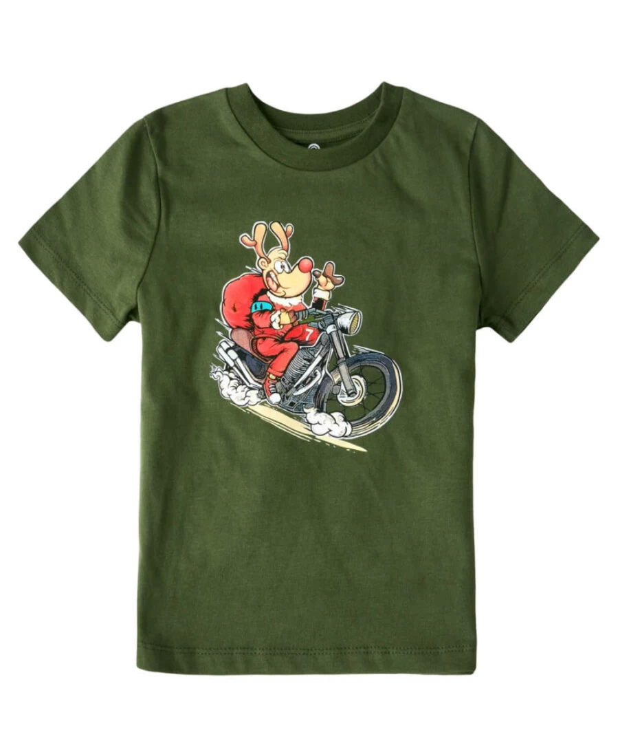 Joe Browns Kids' Khaki "Riding Home For Christmas" T-Shirt