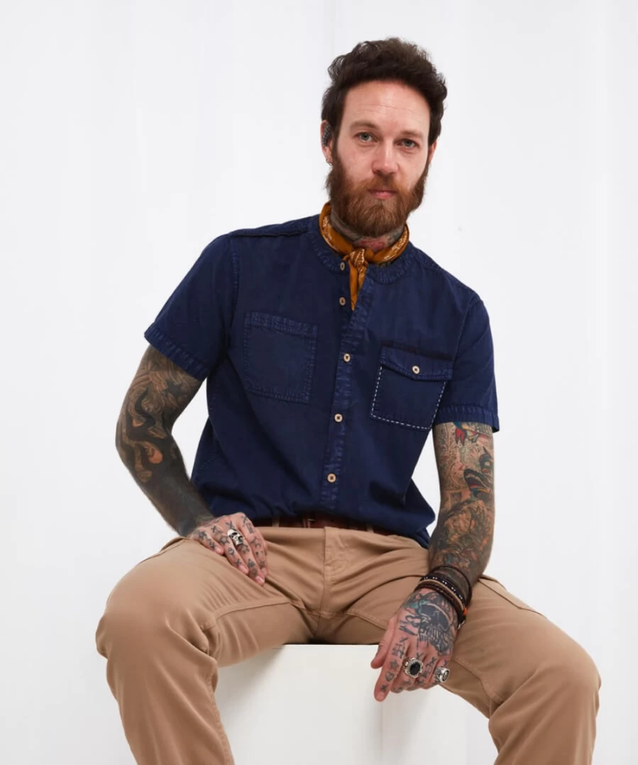 Joe Browns Men's Navy Custom Tailored Shirt – Premium Fit & Style
