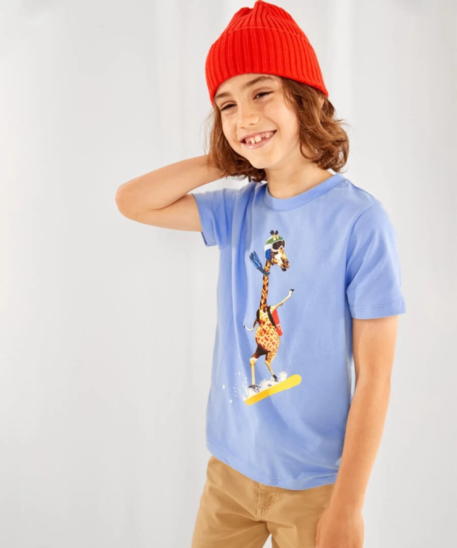 Joe Browns Yellow Cool Giraffe Kids T-Shirt