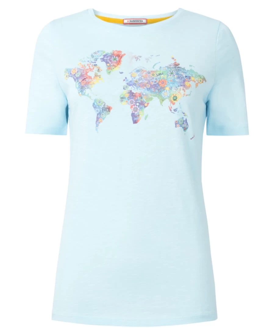 "Joe Browns Women's Blue All Around The World Graphic T-Shirt"