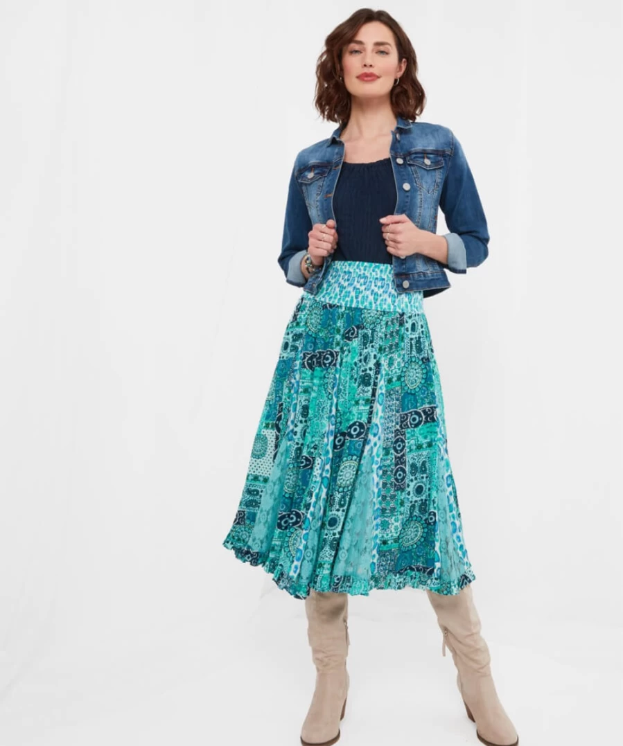 Joe Browns Women's Blue Ocean S Skirt - Stylish Casual Wear