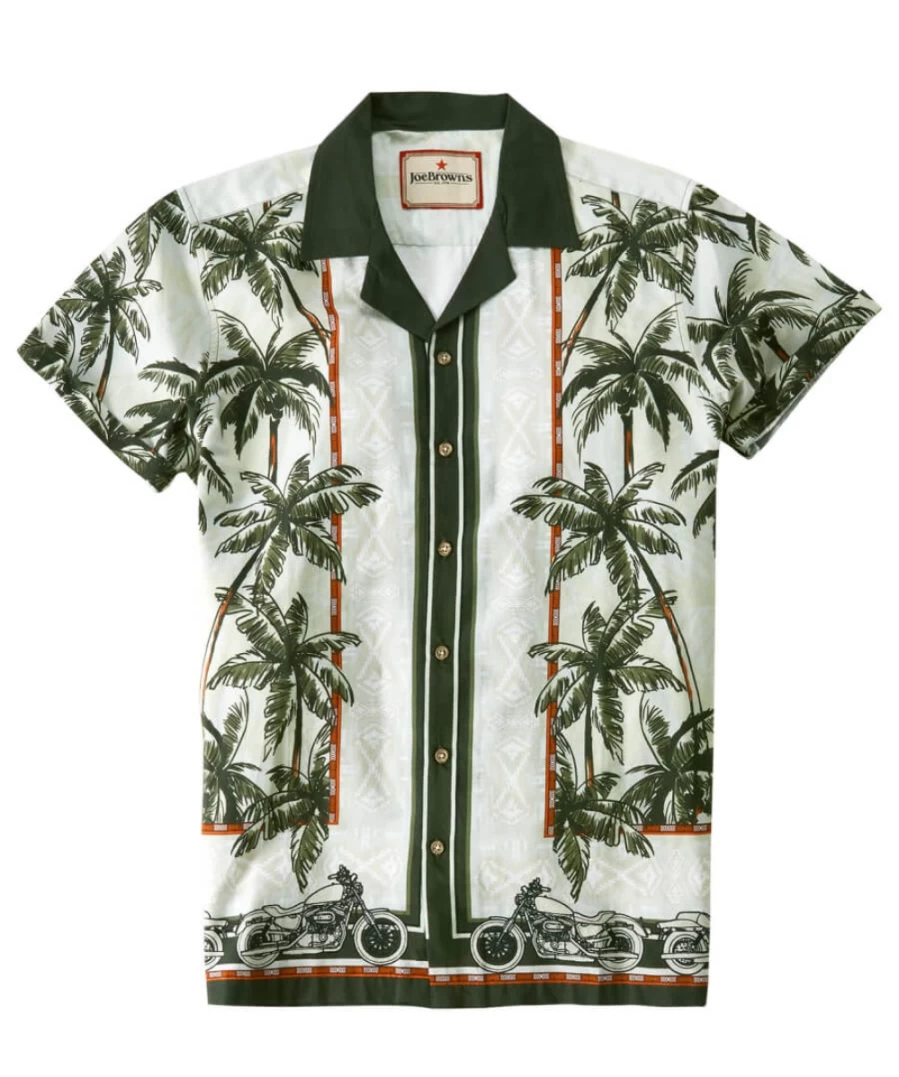 Joe Browns Men's Green Vintage Nostalgia Shirt - Retro Style Casual Tee