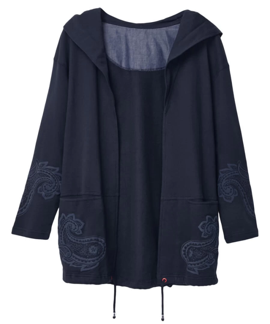 "Joe Browns Women's Blue Cosy Longline Hoodie - Comfortable Stylish Pullover"