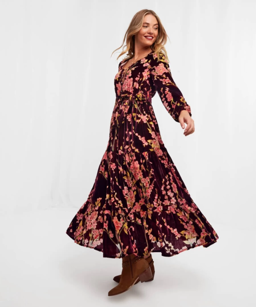 Joe Browns Women's Berry Christmas Dress - Festive Holiday Party Outfit