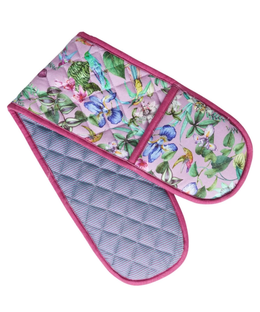 Joe Browns Neon Botanicals Multi-Colored Double Oven Glove - Heat Resistant Kitchen Mitts