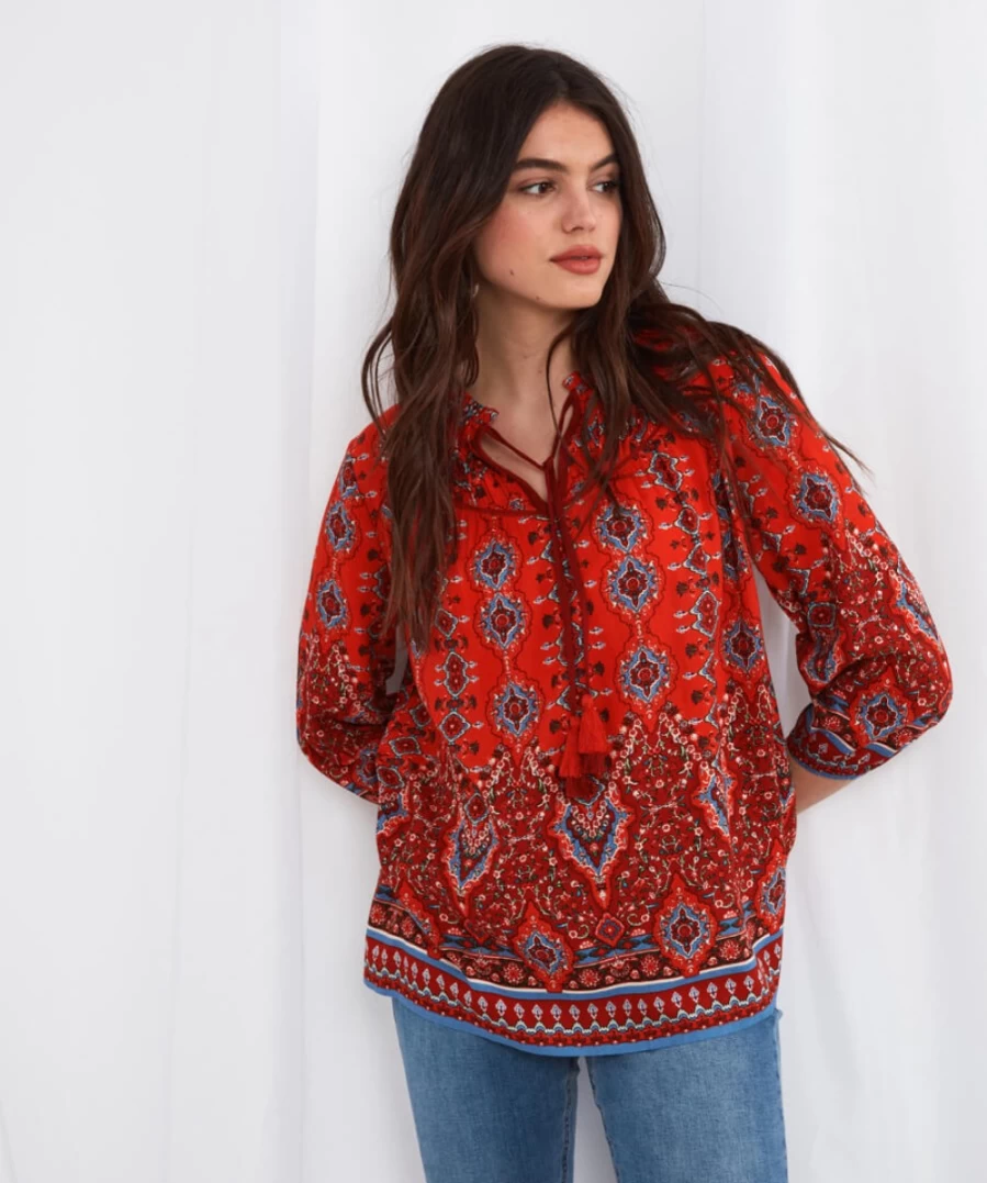 Joe Browns Women's Erin Boho Top in Multi Color – Stylish Floral Print Blouse