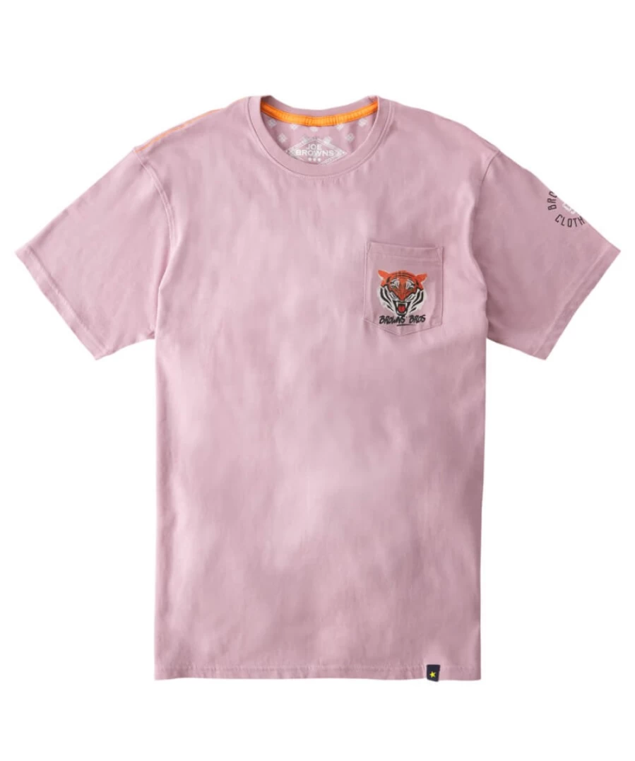 Joe Browns Men's Pink Best Life Tee - Casual Comfort Short Sleeve T-Shirt