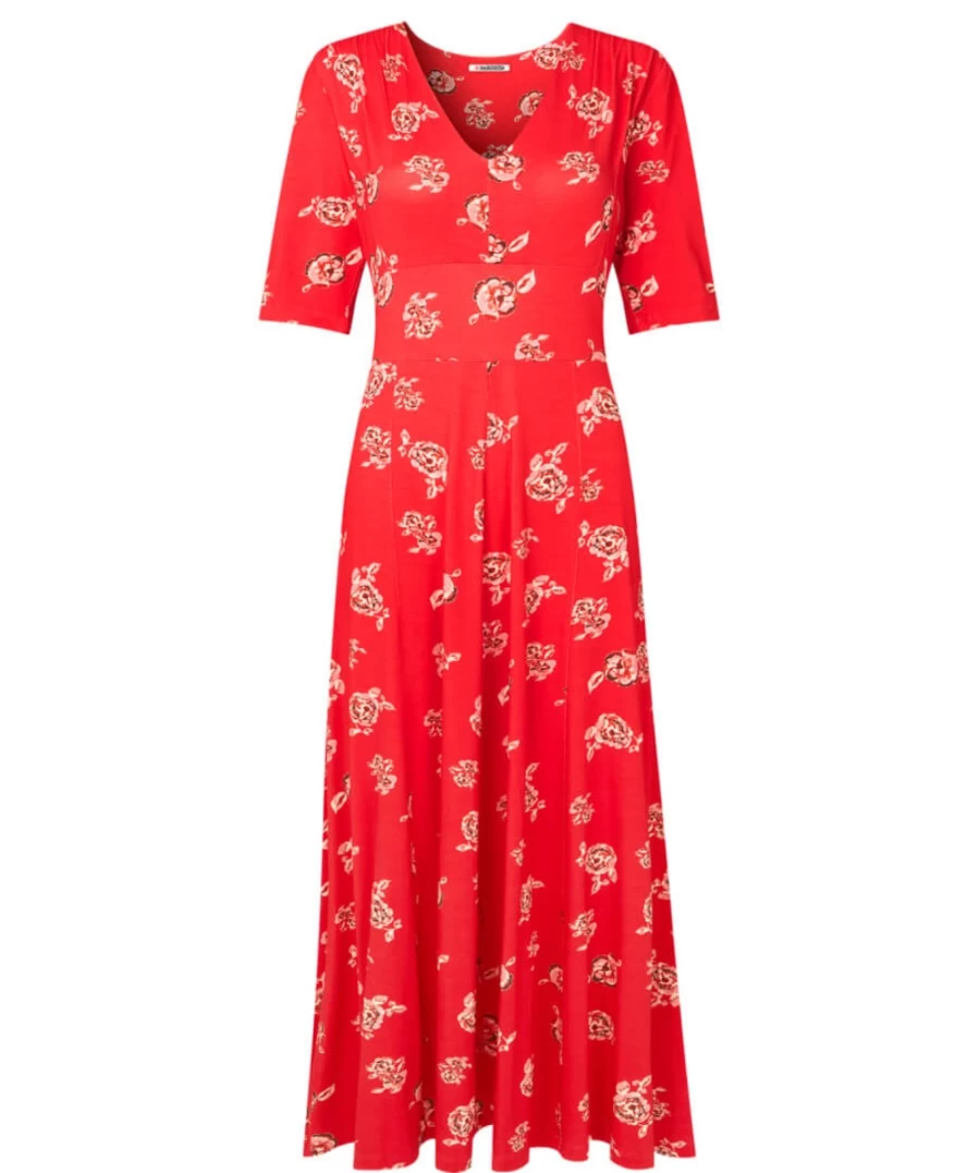 Joe Browns Women's Red Victoria Jersey Dress - Stylish Casual Summer Dress