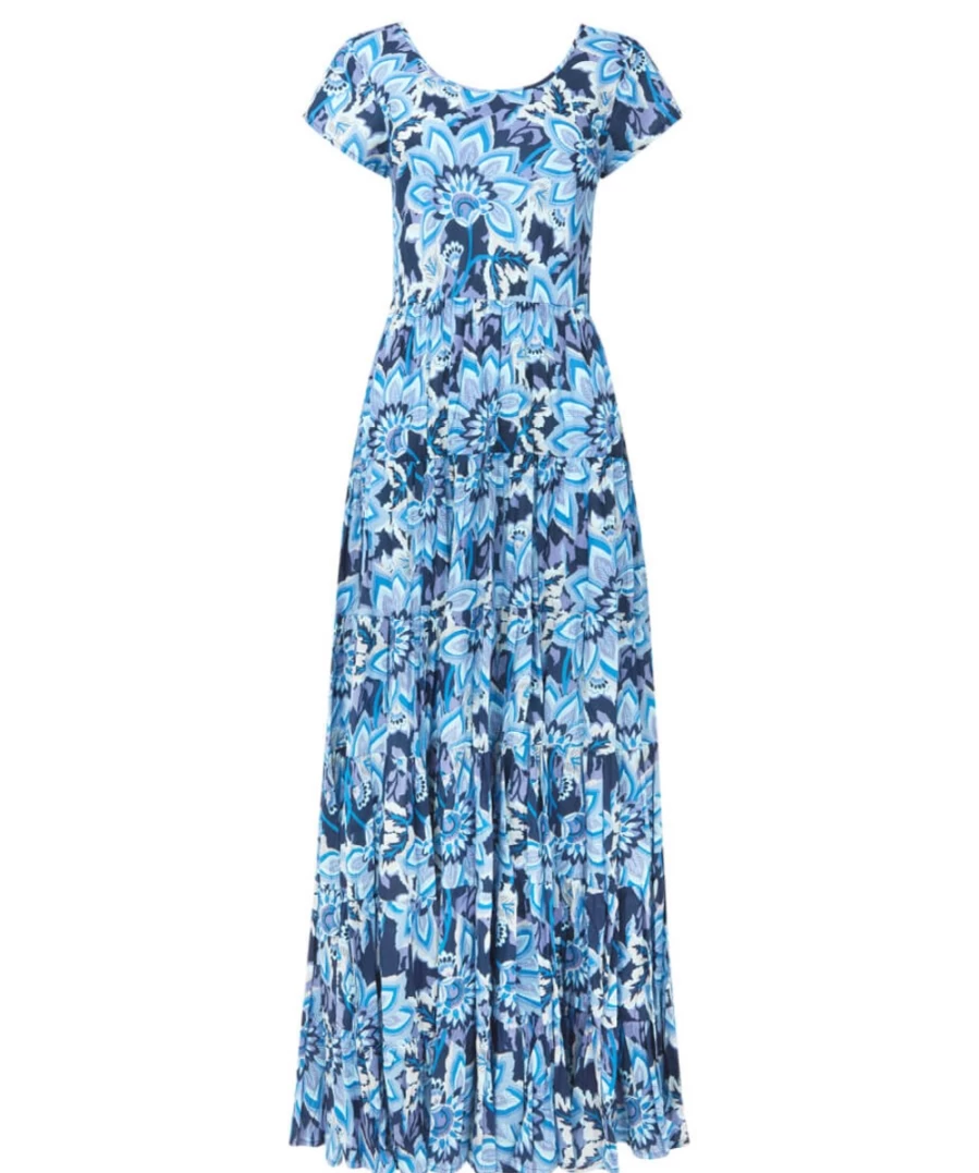 Joe Browns Women's Blue Tabitha Crinkle Cotton Dress - Stylish & Comfortable Summer Wear