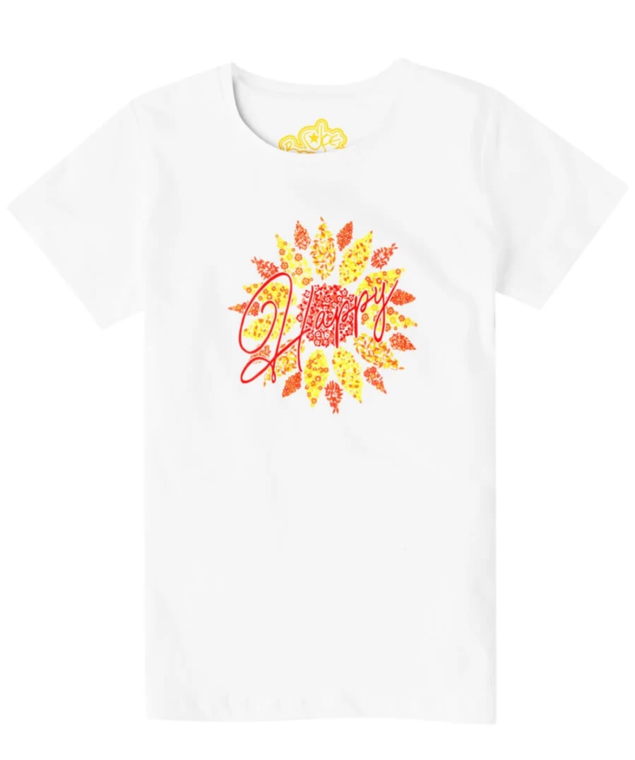 Joe Browns Kids White Happy Flower Tee - Fun & Stylish Children's T-Shirt