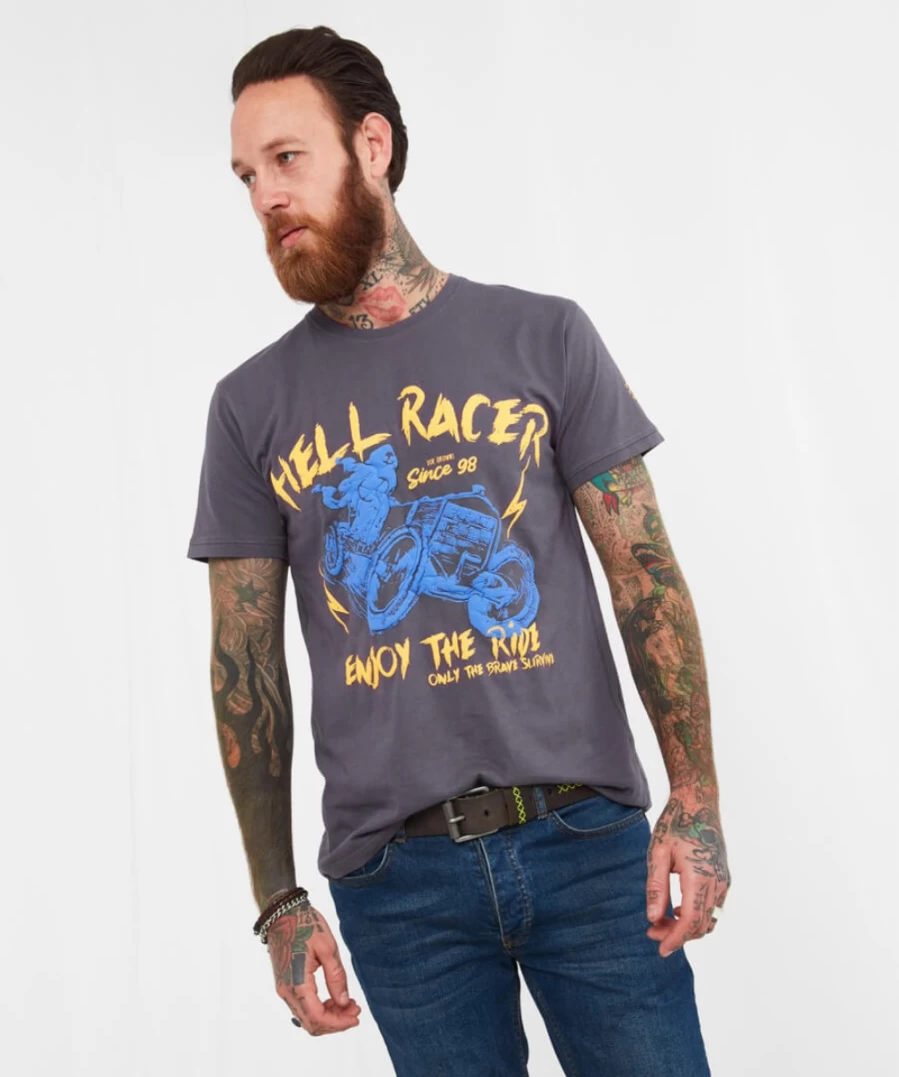 Joe Browns Men's Grey Enjoy The Ride Graphic Tee