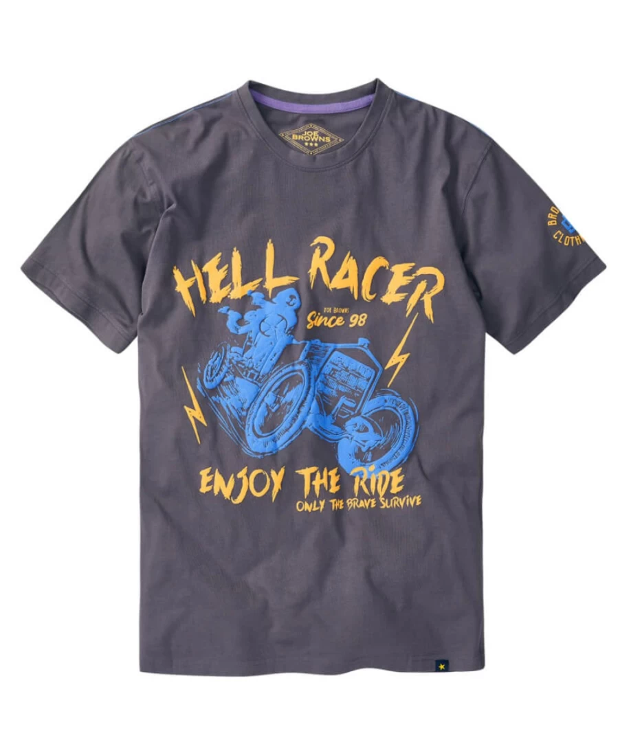 Joe Browns Men's Grey Enjoy The Ride Graphic Tee