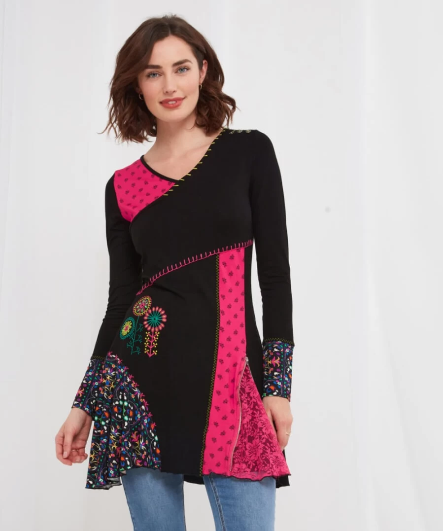 Joe Browns Women's Black Fun Times Tunic Top for Casual Wear